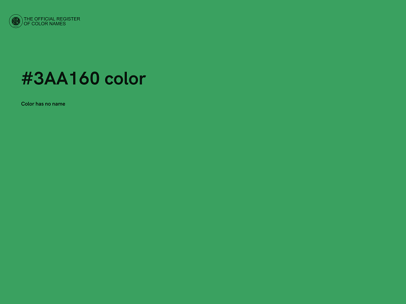 #3AA160 color image