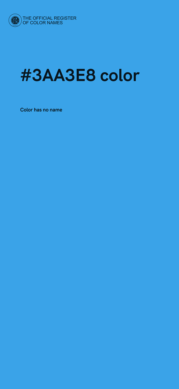 #3AA3E8 color image