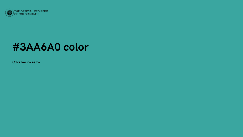 #3AA6A0 color image