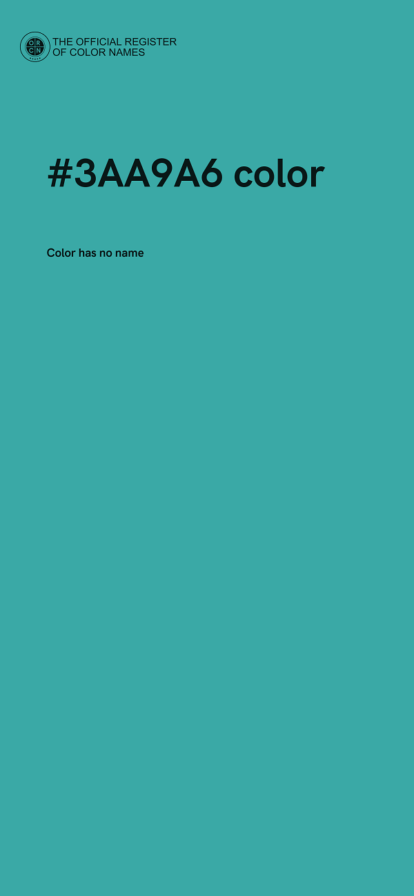 #3AA9A6 color image