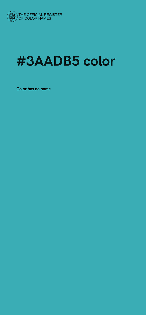 #3AADB5 color image