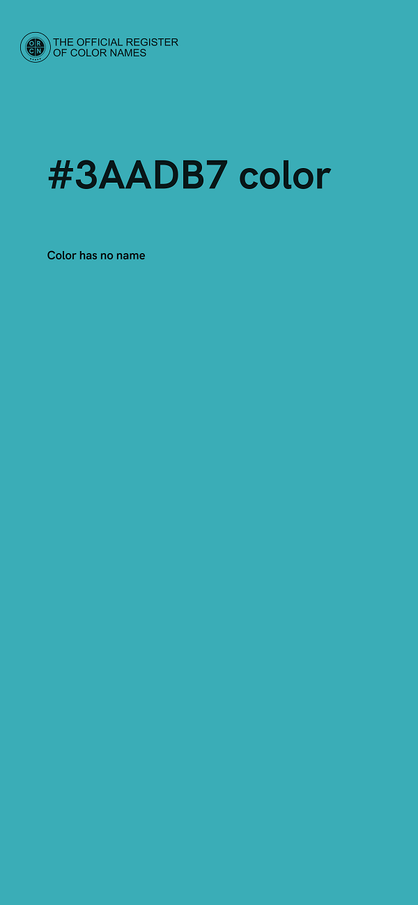#3AADB7 color image