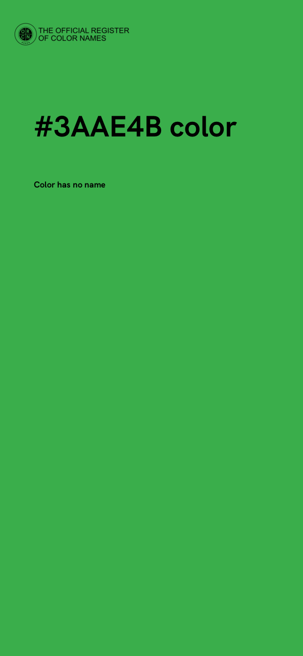 #3AAE4B color image
