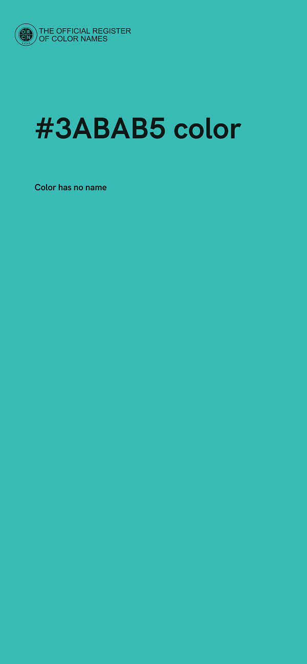 #3ABAB5 color image