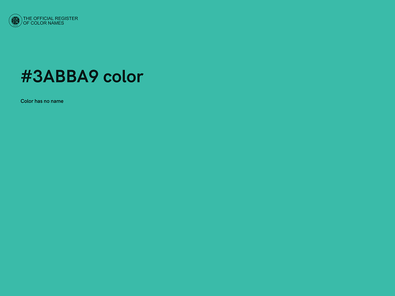 #3ABBA9 color image