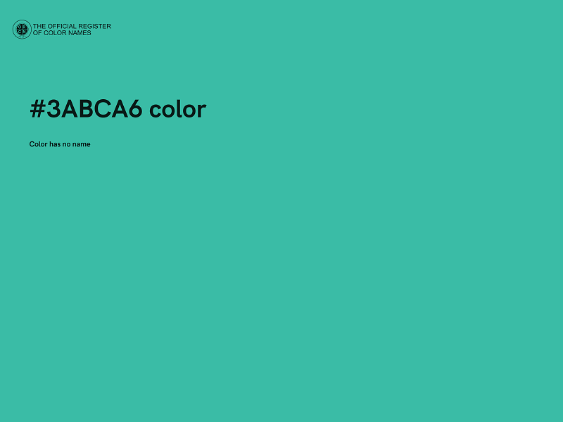 #3ABCA6 color image