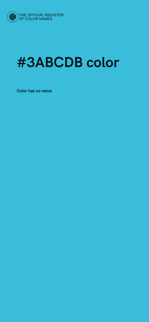 #3ABCDB color image