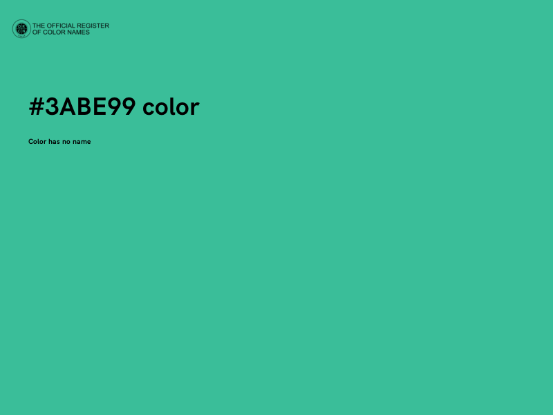 #3ABE99 color image