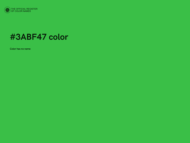 #3ABF47 color image