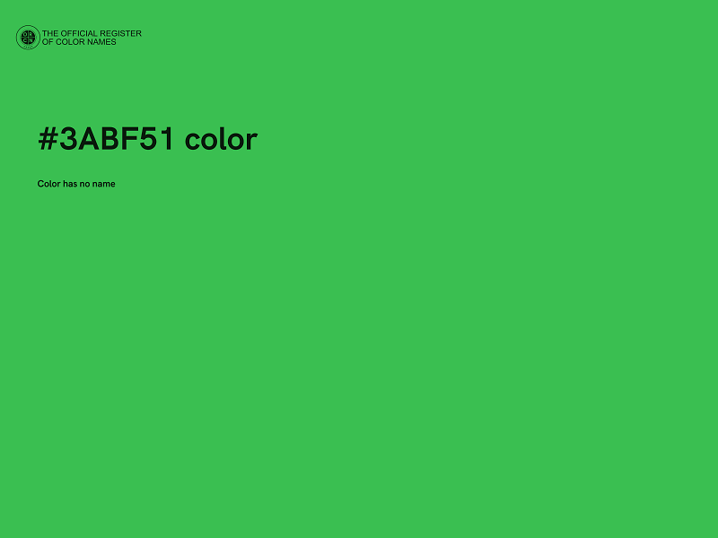 #3ABF51 color image