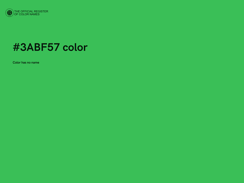 #3ABF57 color image