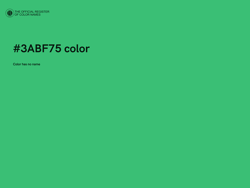 #3ABF75 color image