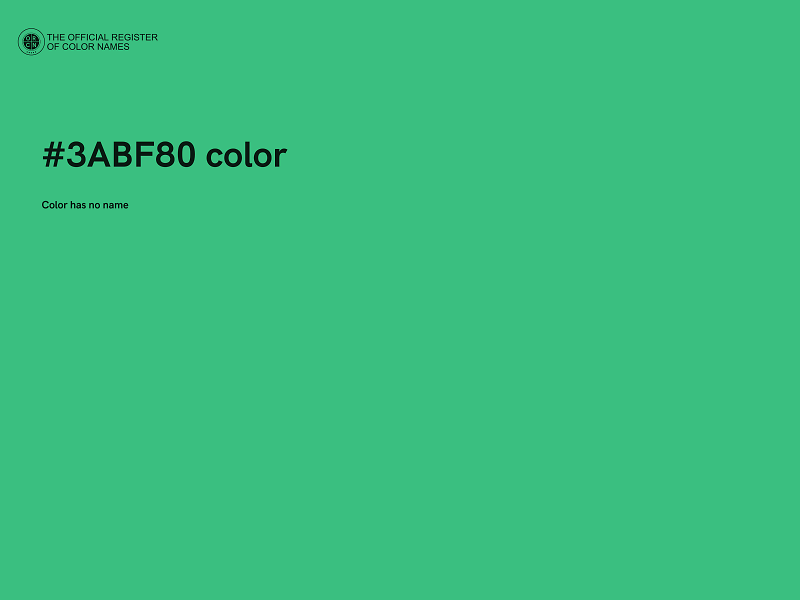 #3ABF80 color image