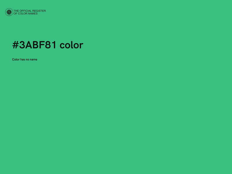 #3ABF81 color image