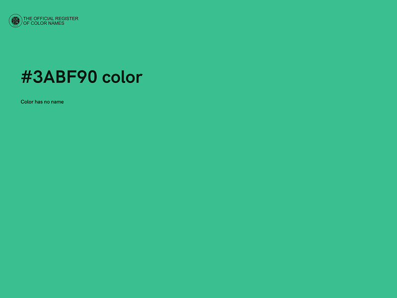 #3ABF90 color image