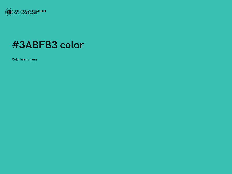#3ABFB3 color image