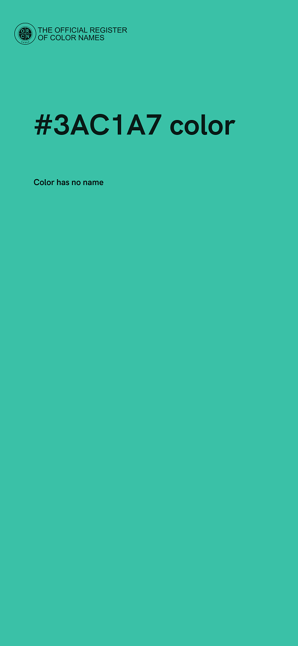#3AC1A7 color image