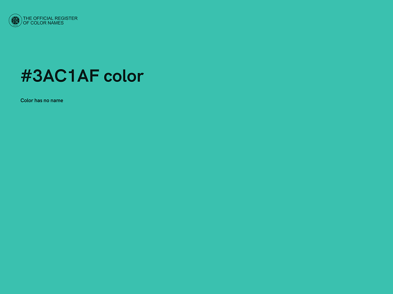 #3AC1AF color image