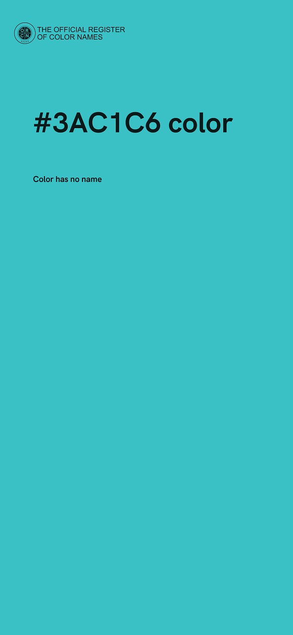 #3AC1C6 color image
