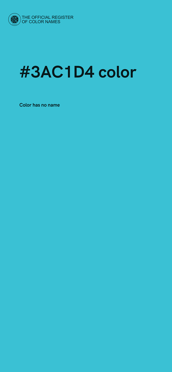 #3AC1D4 color image