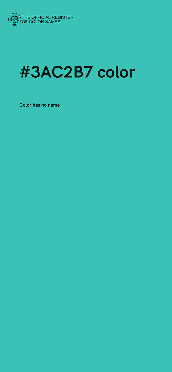 #3AC2B7 color image