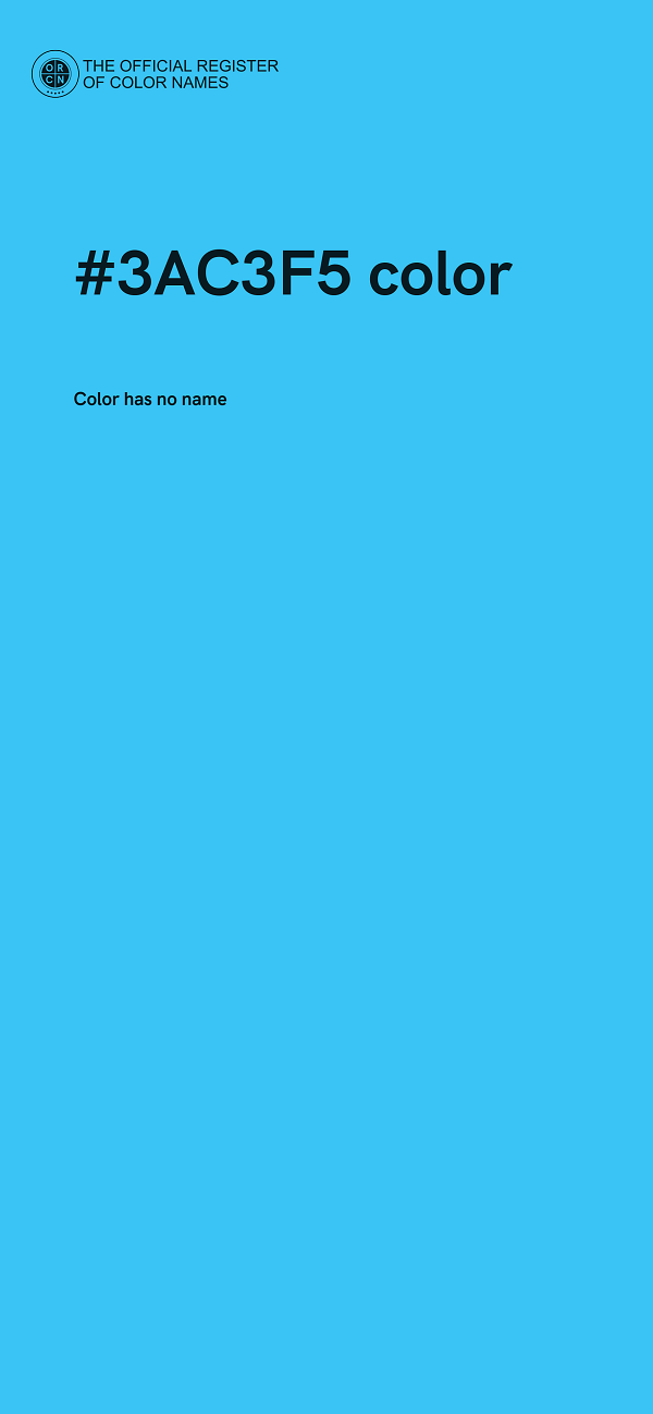 #3AC3F5 color image