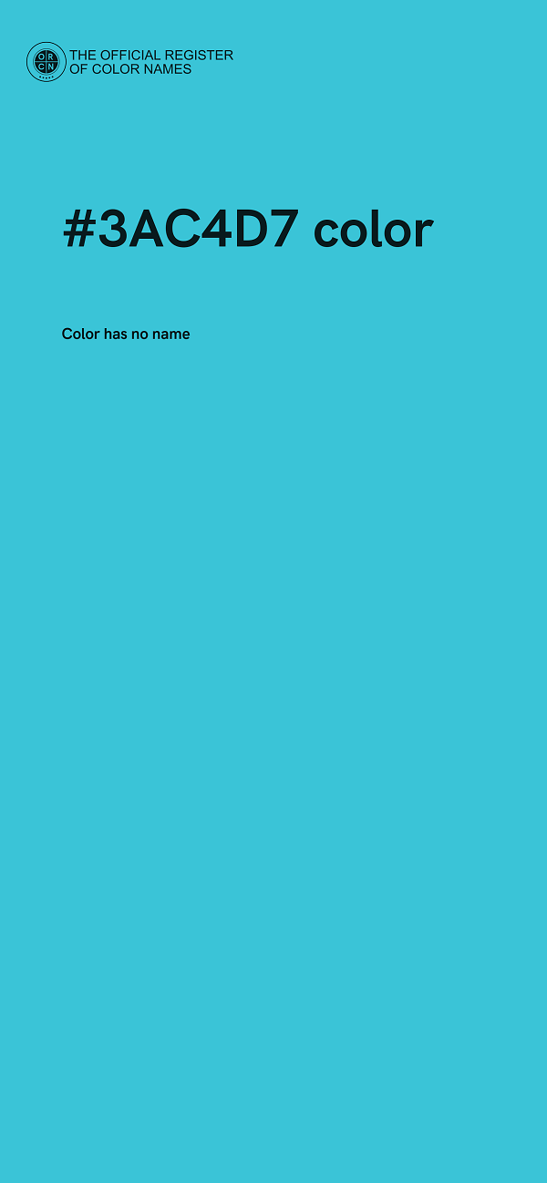 #3AC4D7 color image
