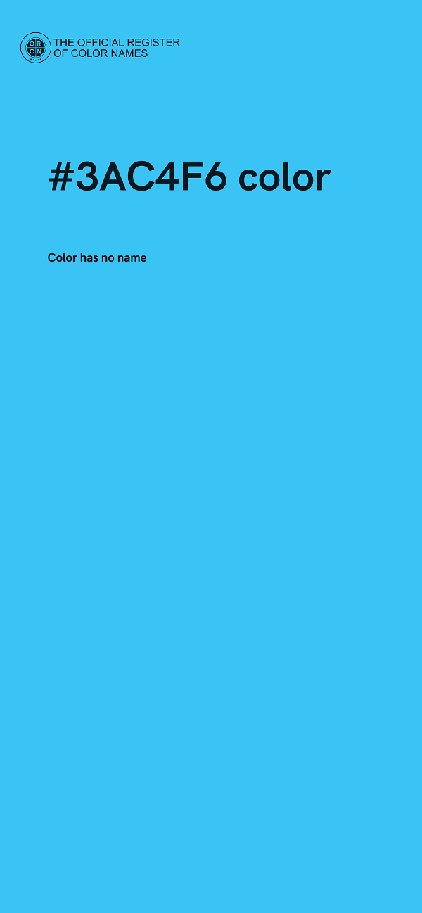 #3AC4F6 color image