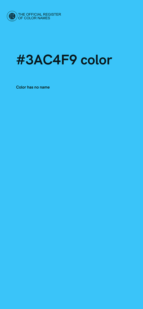 #3AC4F9 color image