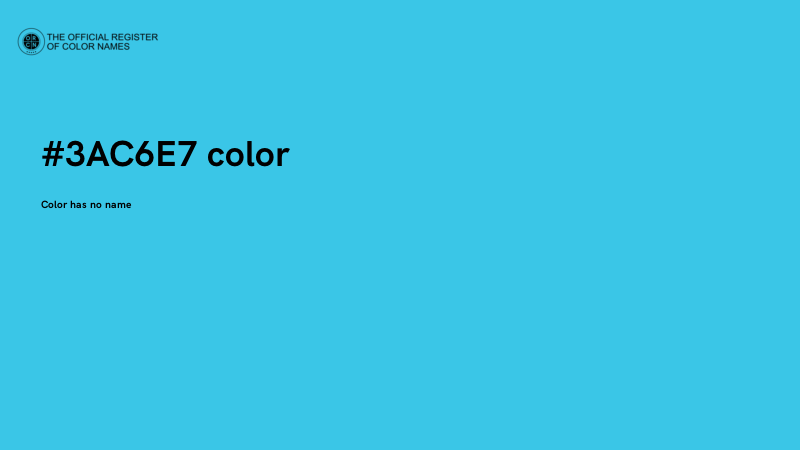 #3AC6E7 color image