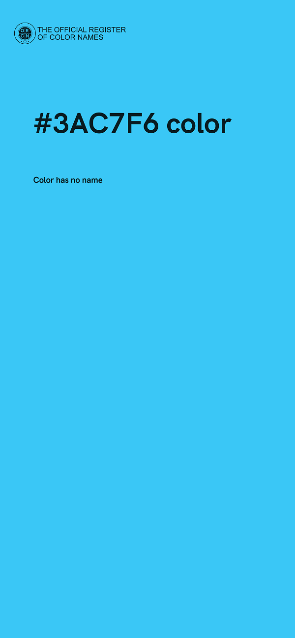 #3AC7F6 color image