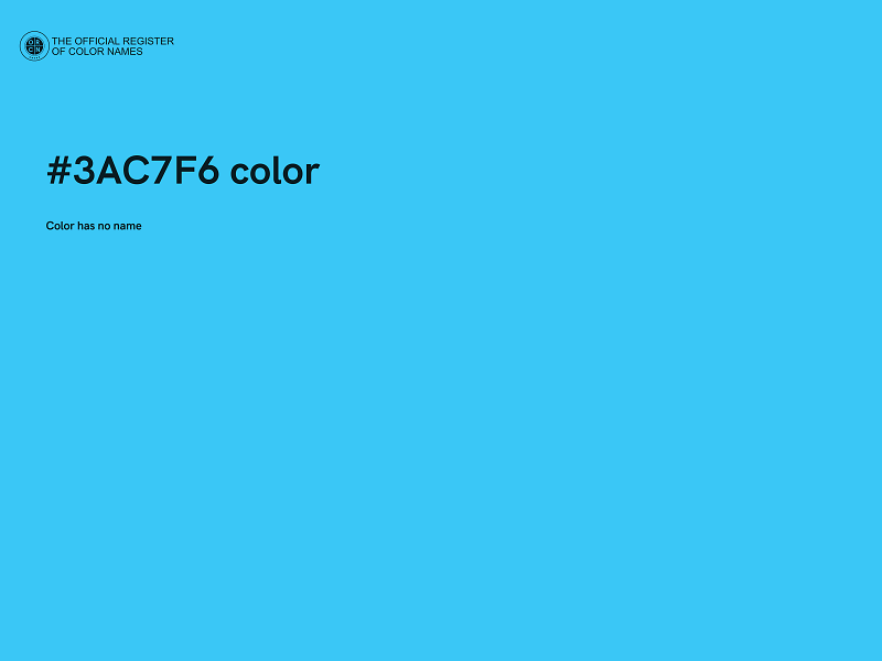 #3AC7F6 color image