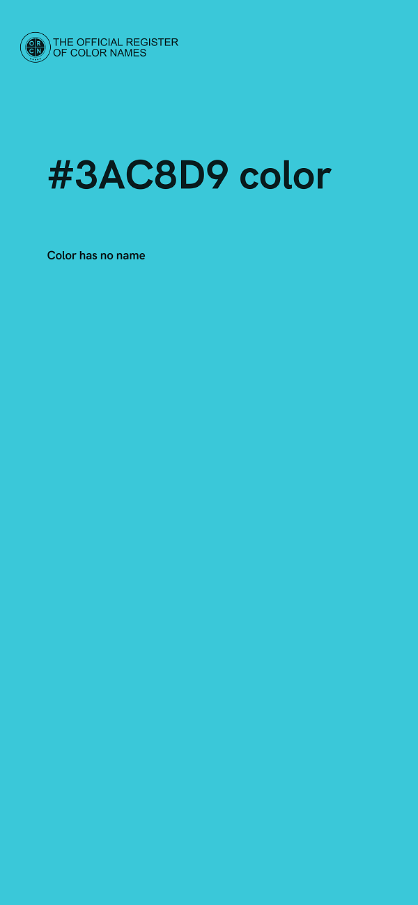 #3AC8D9 color image