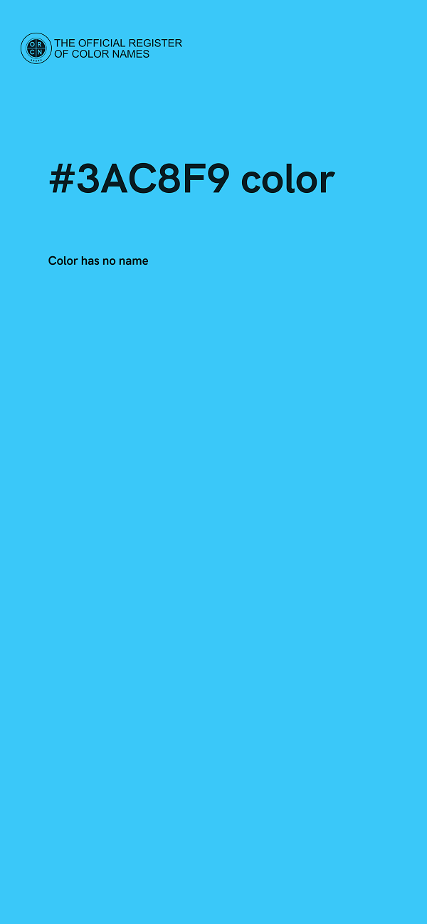 #3AC8F9 color image