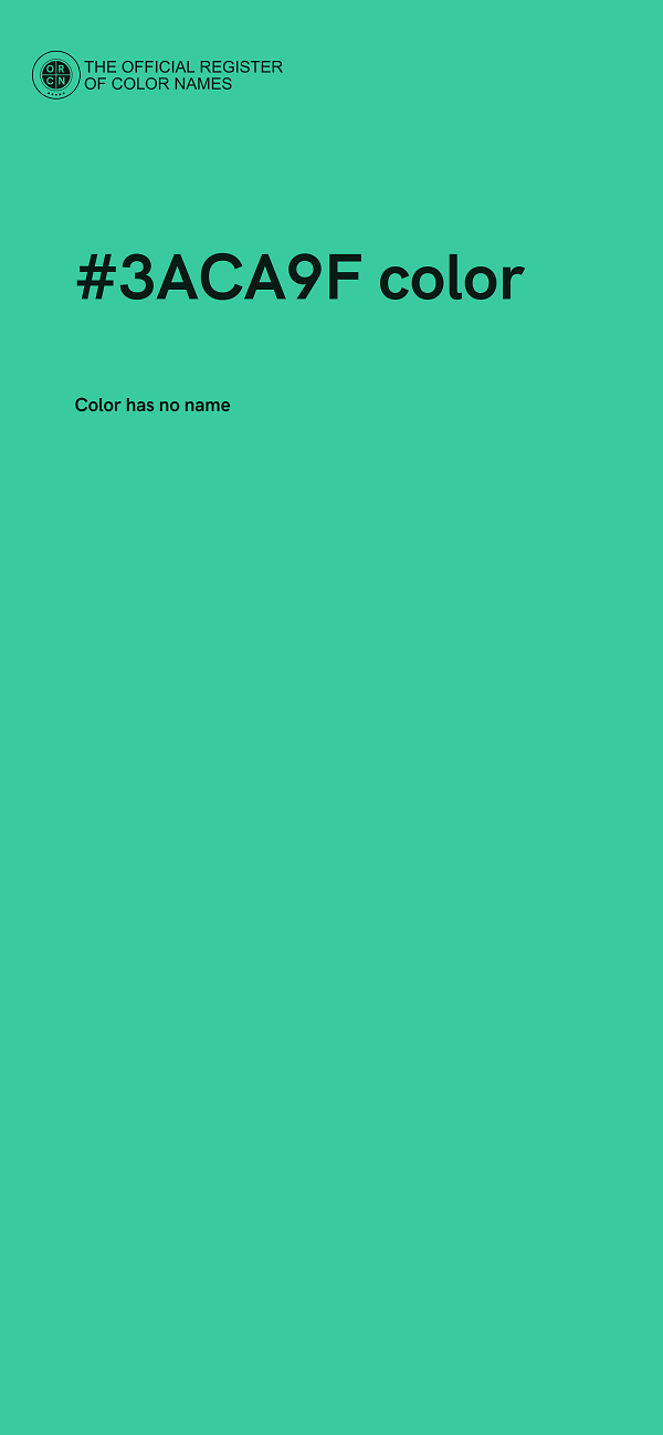#3ACA9F color image