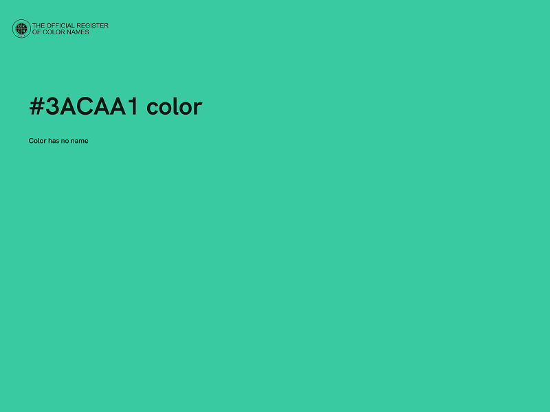 #3ACAA1 color image