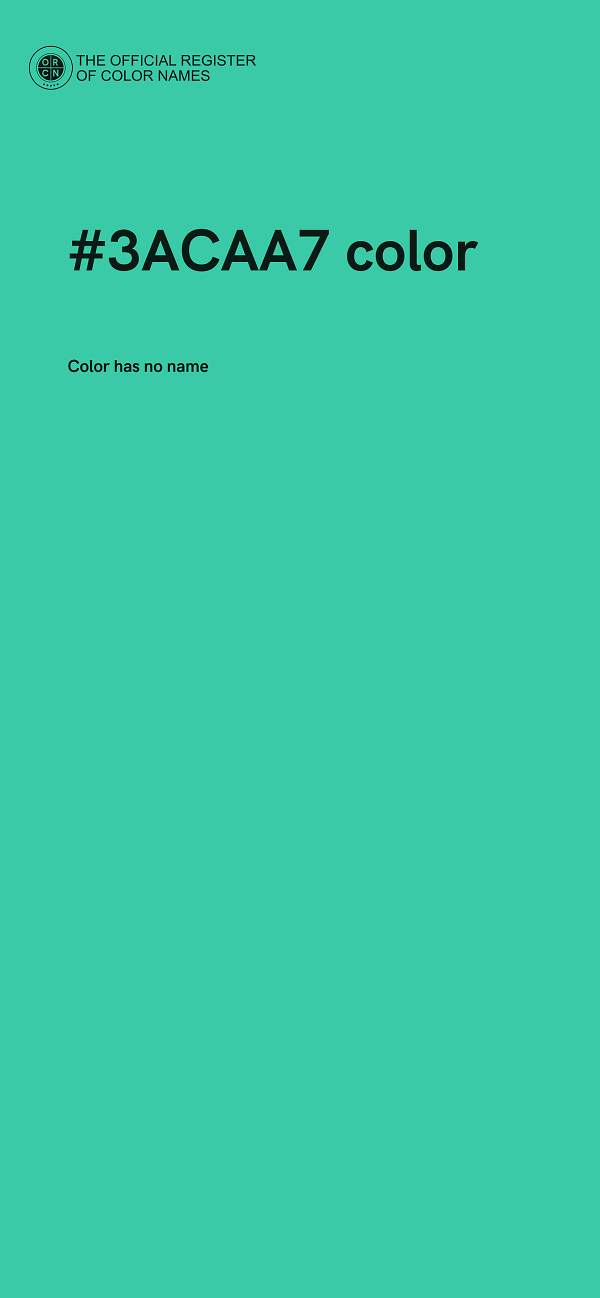 #3ACAA7 color image