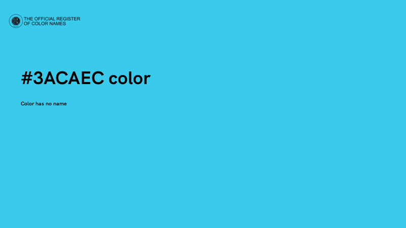 #3ACAEC color image