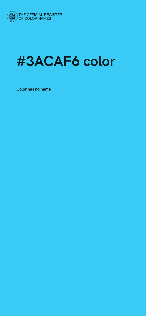#3ACAF6 color image
