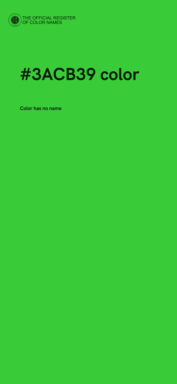 #3ACB39 color image