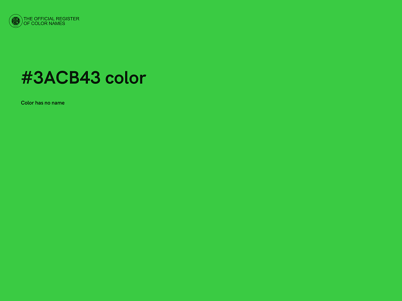 #3ACB43 color image