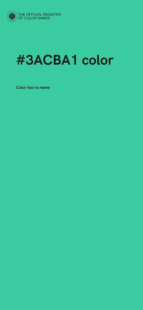 #3ACBA1 color image