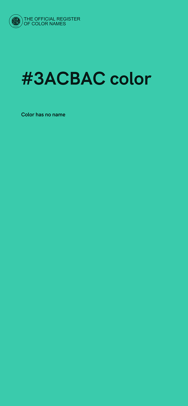 #3ACBAC color image
