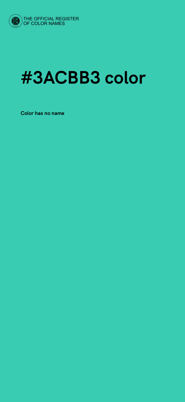 #3ACBB3 color image