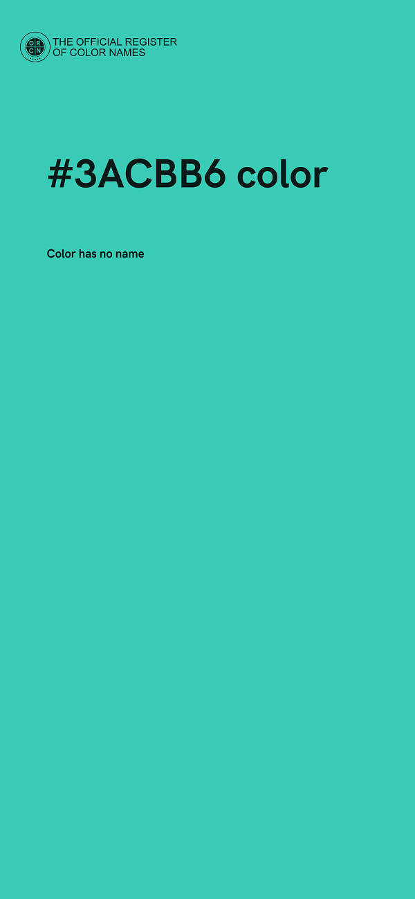 #3ACBB6 color image