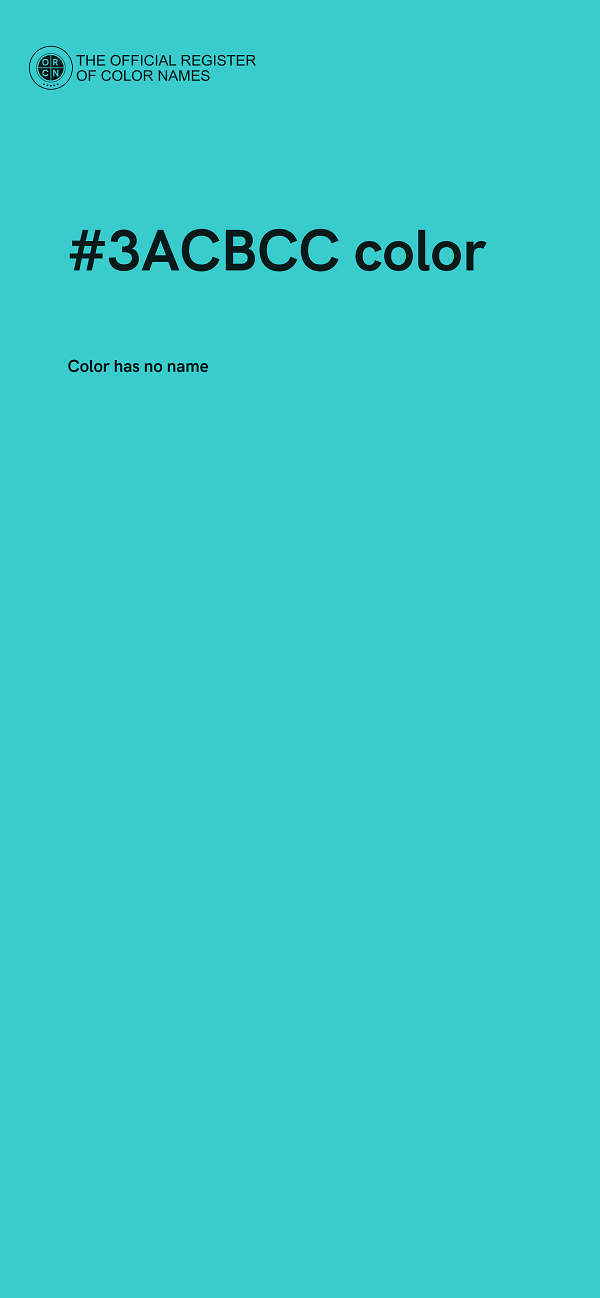 #3ACBCC color image