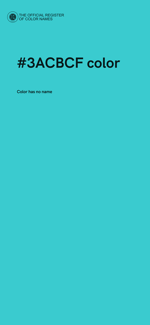 #3ACBCF color image