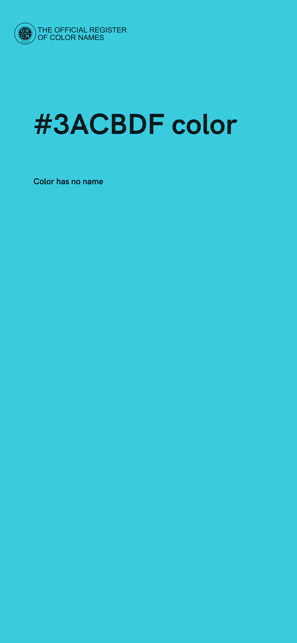 #3ACBDF color image