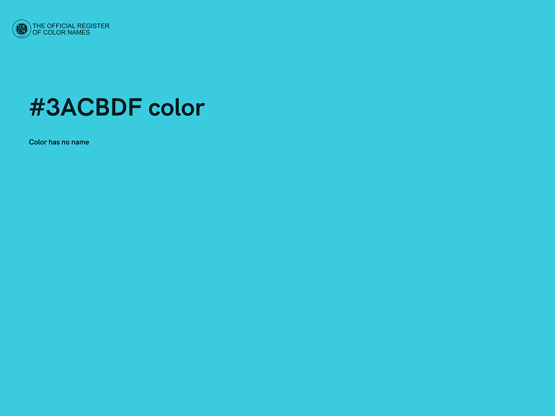 #3ACBDF color image