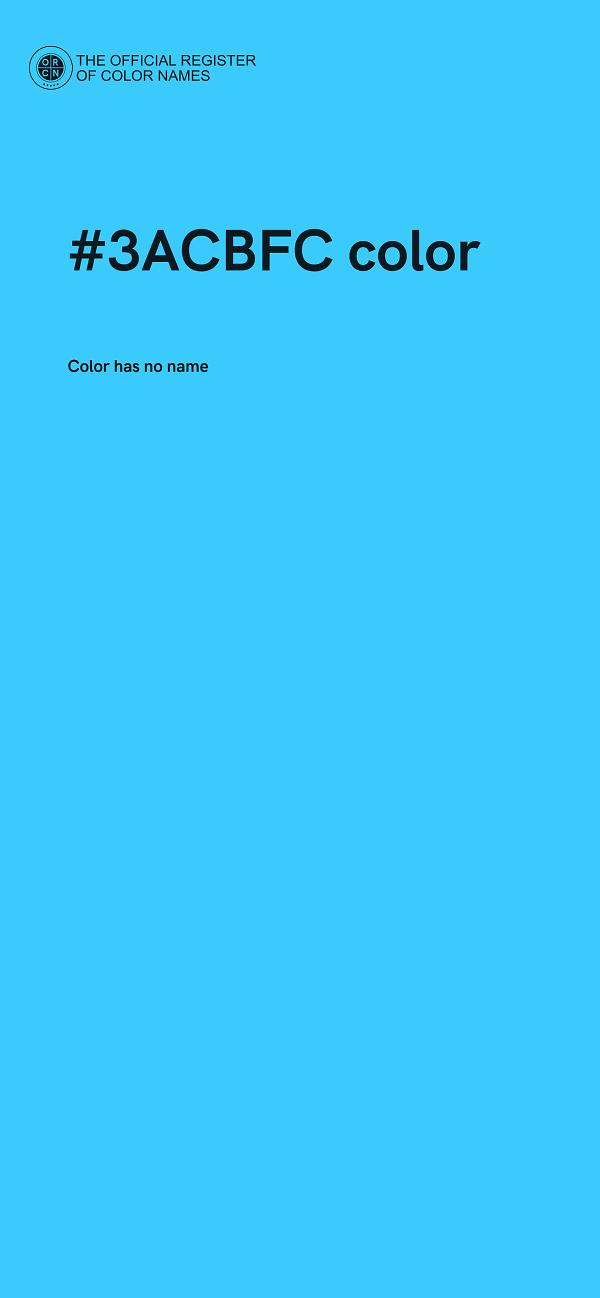 #3ACBFC color image